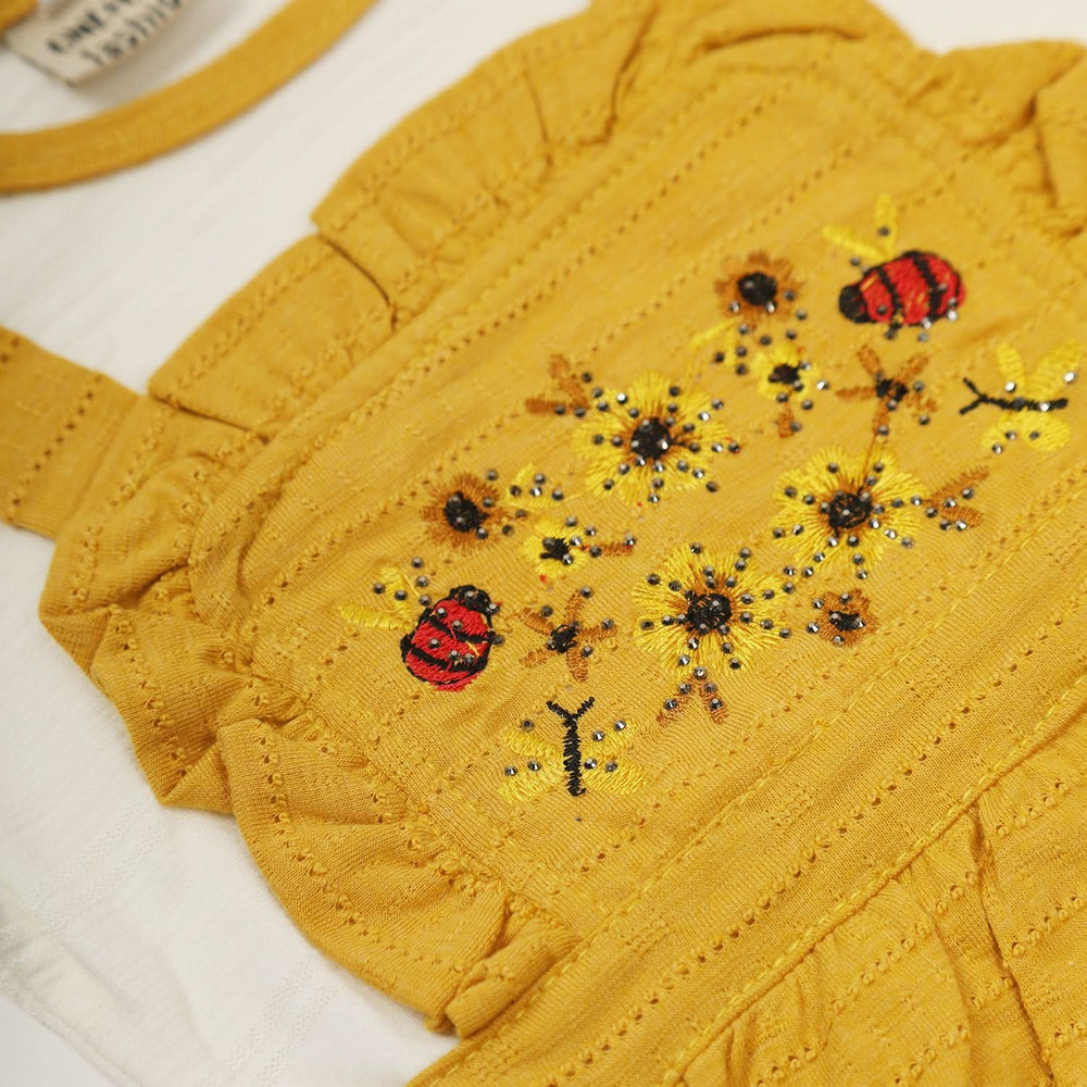 Girls Full Sleeves Tight Suit - Mustard, Girls Suits, Chase Value, Chase Value