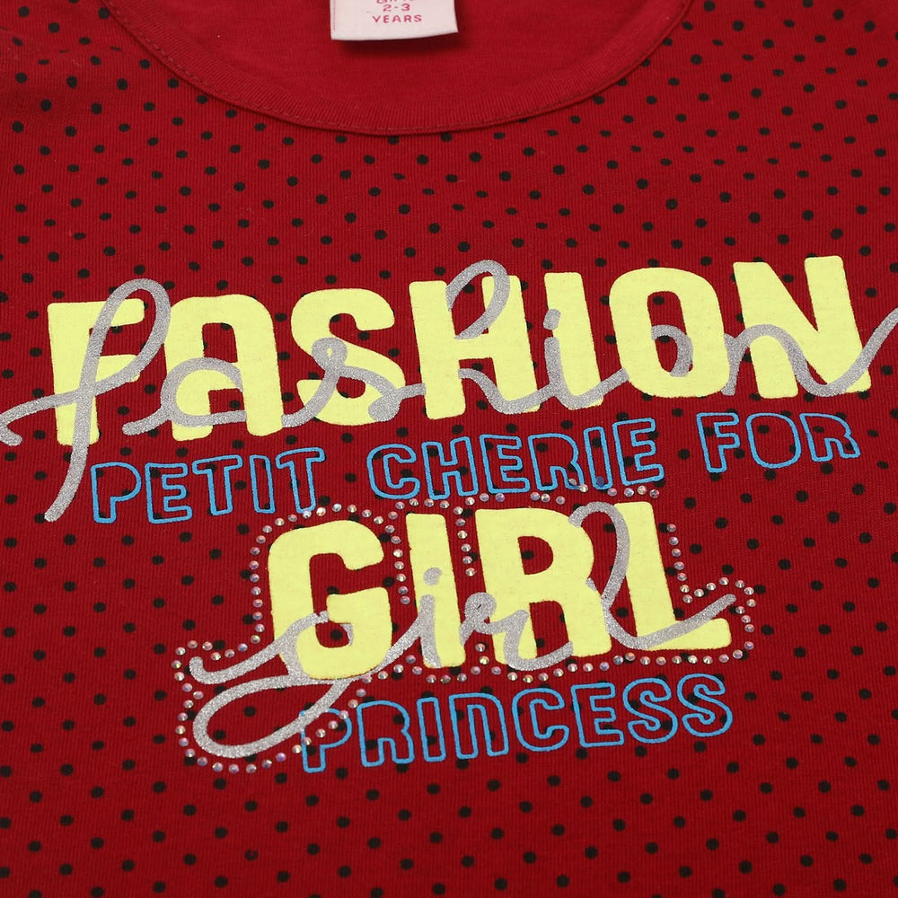 Girls Half Sleeves Short Suit - Maroon, Girls Suits, Chase Value, Chase Value