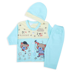 Newborn Boys Full Sleeves Suit - Sky Blue