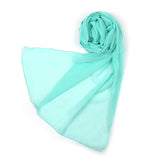 Women's Plain Georgette Stole - Turquoise, Women Shawls & Scarves, Chase Value, Chase Value