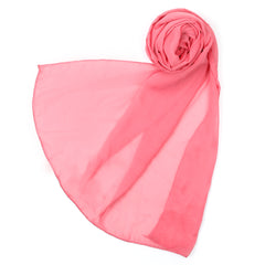 Women's Plain Georgette Stole - Tea Pink