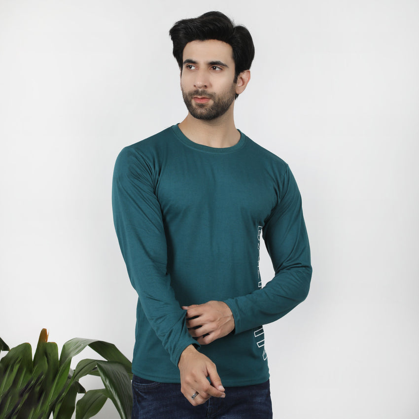 Men's Full Sleeves T-Shirt - Steel Green