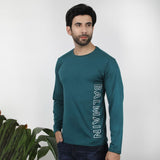 Men's Full Sleeves T-Shirt - Steel Green, Men's T-Shirts & Polos, Chase Value, Chase Value