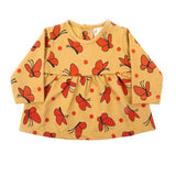 Newborn Girls Full Sleeves Frock - Beige, Newborn Girls Frocks, Chase Value, Chase Value