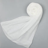 Women's Plain Turkish Stole - White, Women Shawls & Scarves, Chase Value, Chase Value