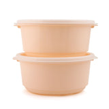 Belli Plastic Ultra Crisper Box Medium 2 Pcs - Peach, Storage Boxes, Chase Value, Chase Value