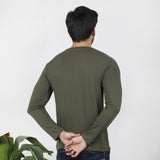 Men's Full Sleeves T-Shirt - Olive, Men's T-Shirts & Polos, Chase Value, Chase Value