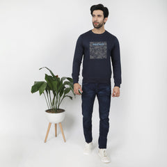 Eminent Men's Full Sleeves Sweat Shirt - Navy Blue