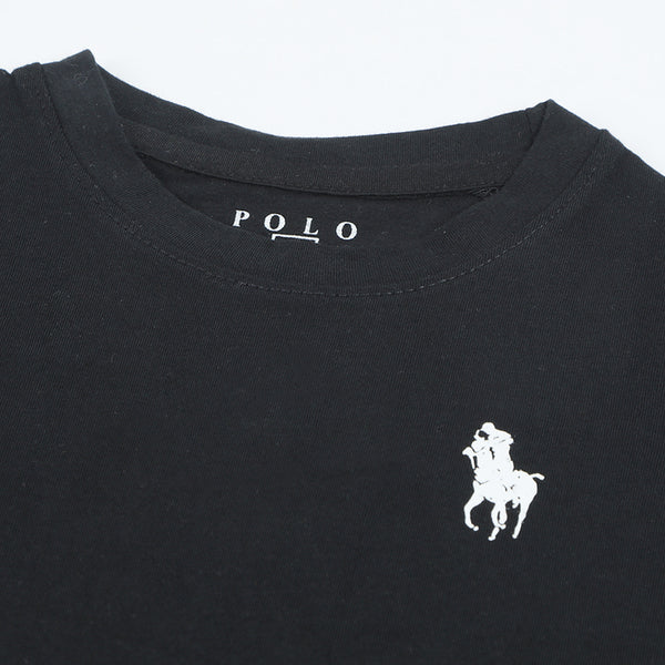 Boys Polo Half Sleeves T-Shirt - Black