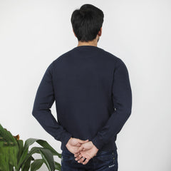 Eminent Men's Full Sleeves Sweat Shirt - Navy Blue