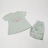 Girls Half Sleeves Short Suit - Sea Green, Girls Suits, Chase Value, Chase Value