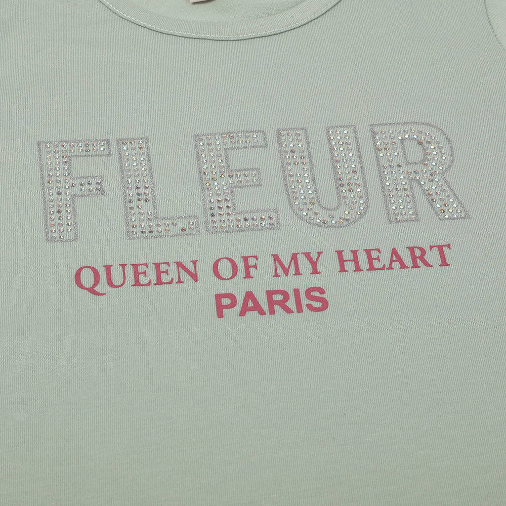 Girls Half Sleeves Short Suit - Sea Green, Girls Suits, Chase Value, Chase Value