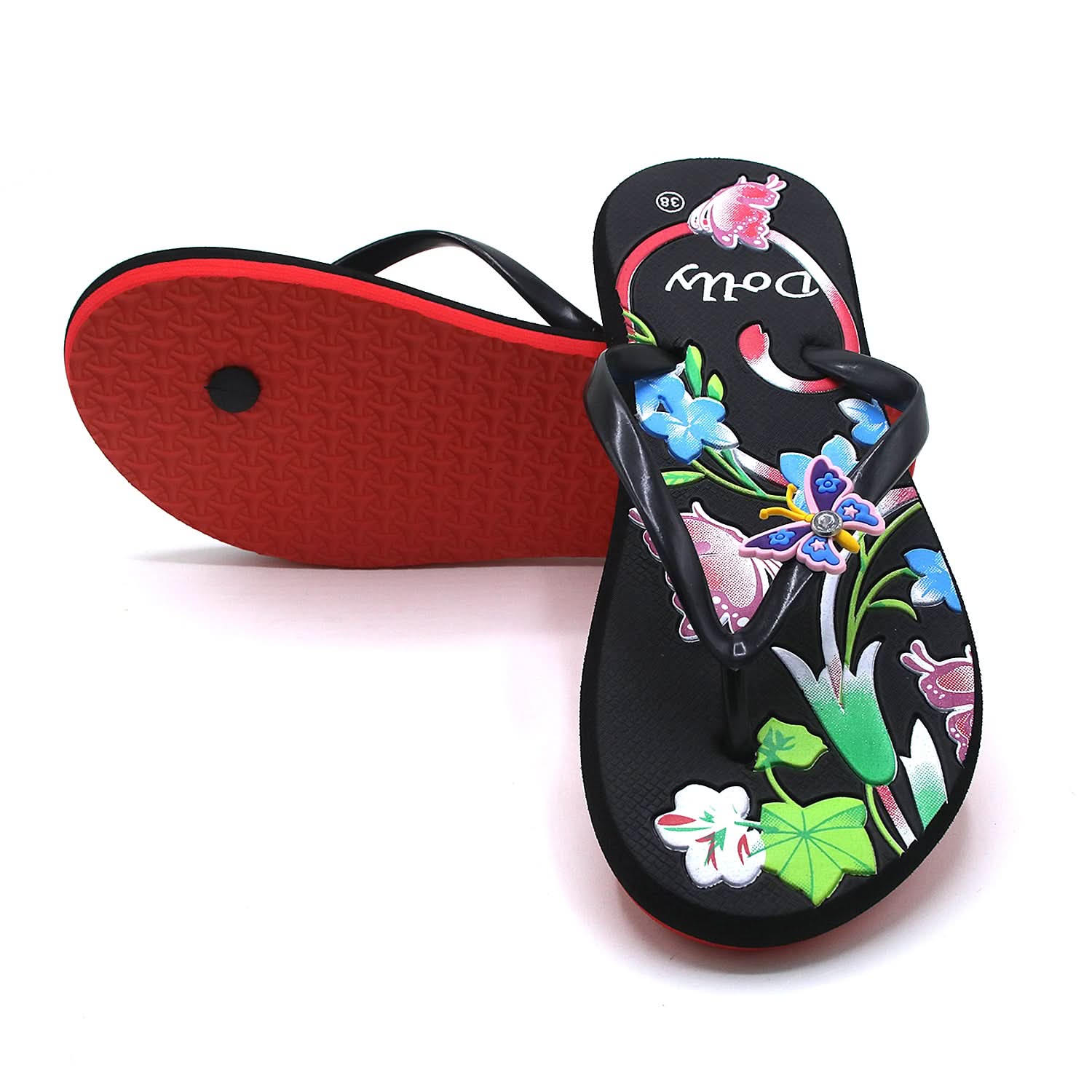 Women's Flip Flop Slipper - Black, Women Slippers, Chase Value, Chase Value