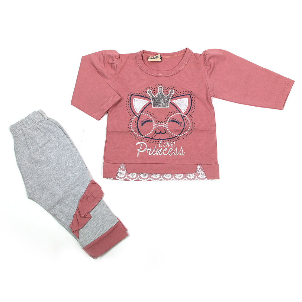 Newborn Girls Full Sleeves Suit - Purple, Newborn Girls Winterwear, Chase Value, Chase Value