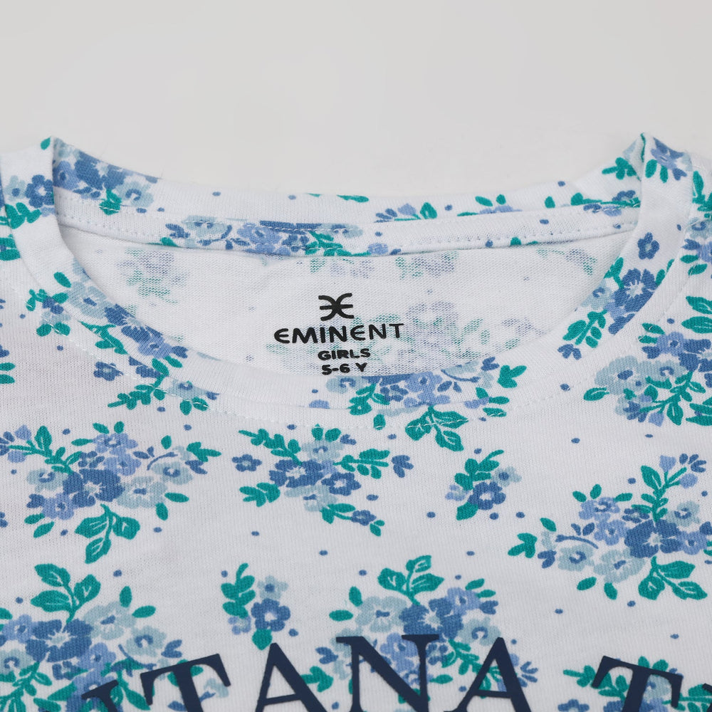 Eminent Girl's Half Sleeves T-Shirt - White, Girls T-Shirts, Eminent, Chase Value