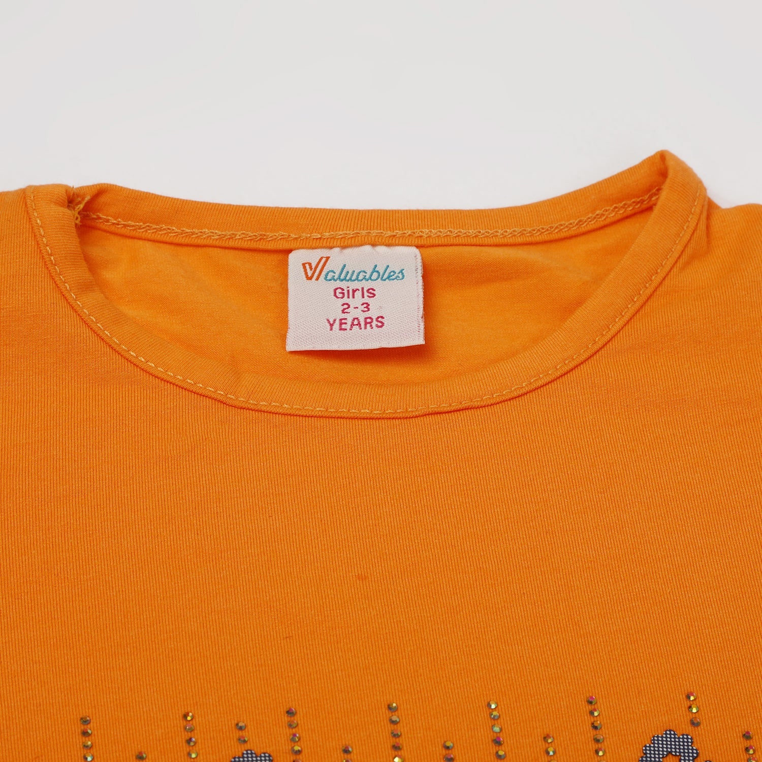 Girls Half Sleeves Skirt Suit - Orange, Girls Suits, Chase Value, Chase Value