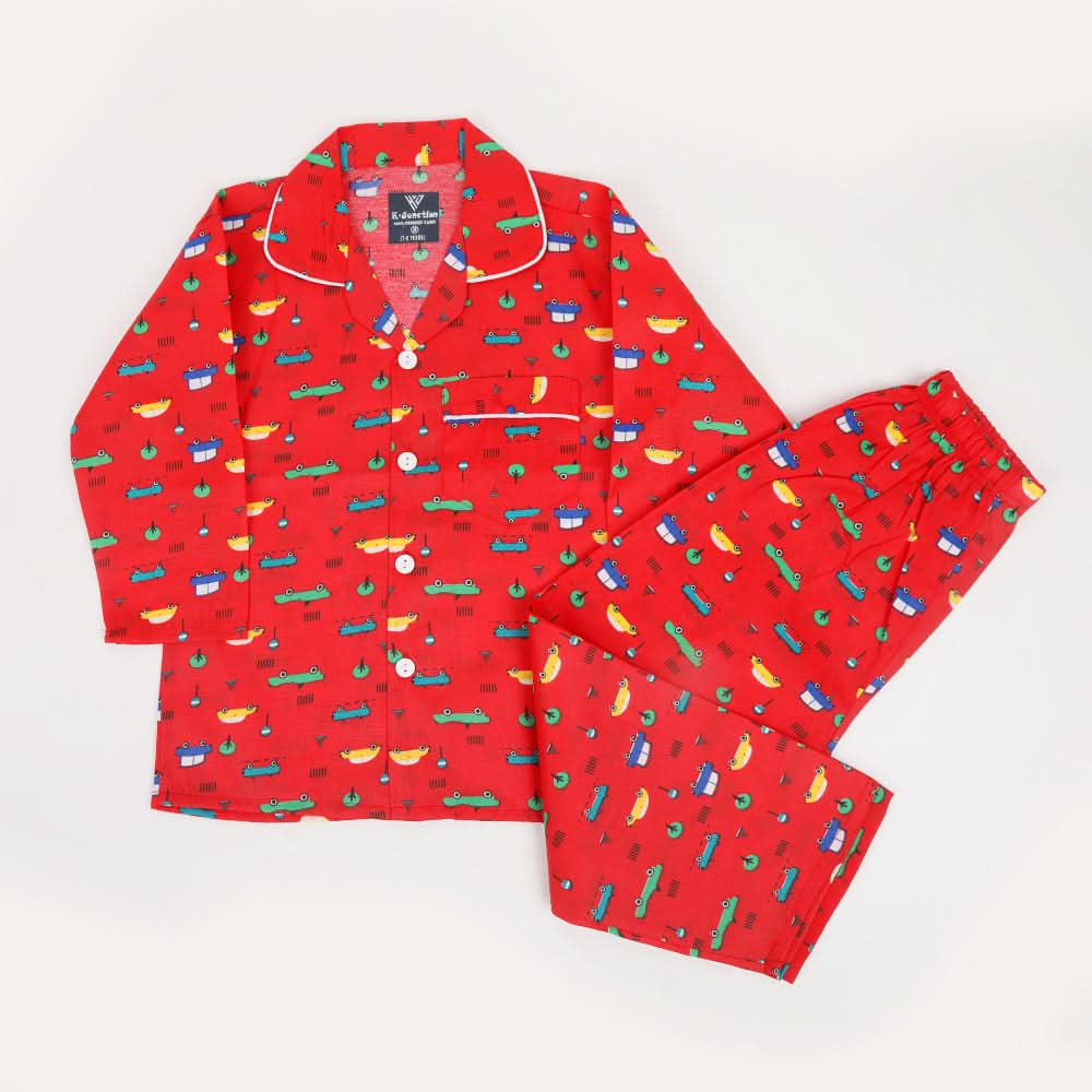 Boys Night Suit - Red, Boys Sets & Suits, Chase Value, Chase Value