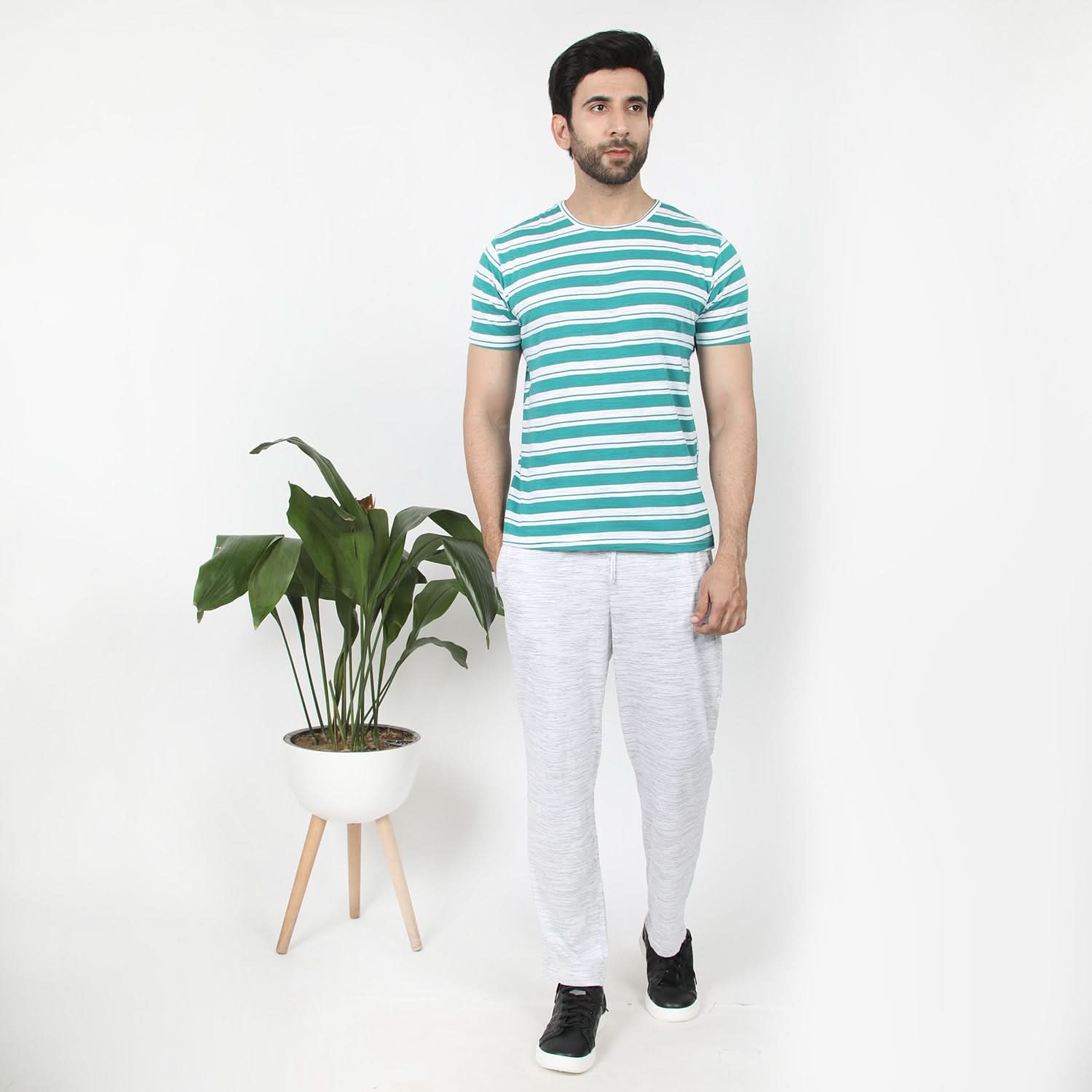 Men's Half Sleeves Night Suit - Sea Green, Men's Nightwear, Chase Value, Chase Value