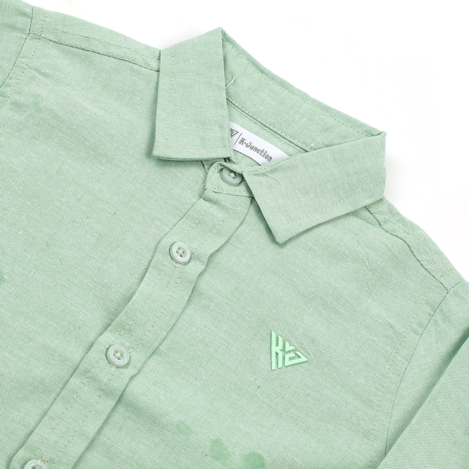 Boys Chambray Casual Full Sleeves Shirt - Ice Green, Boys Shirts, Chase Value, Chase Value