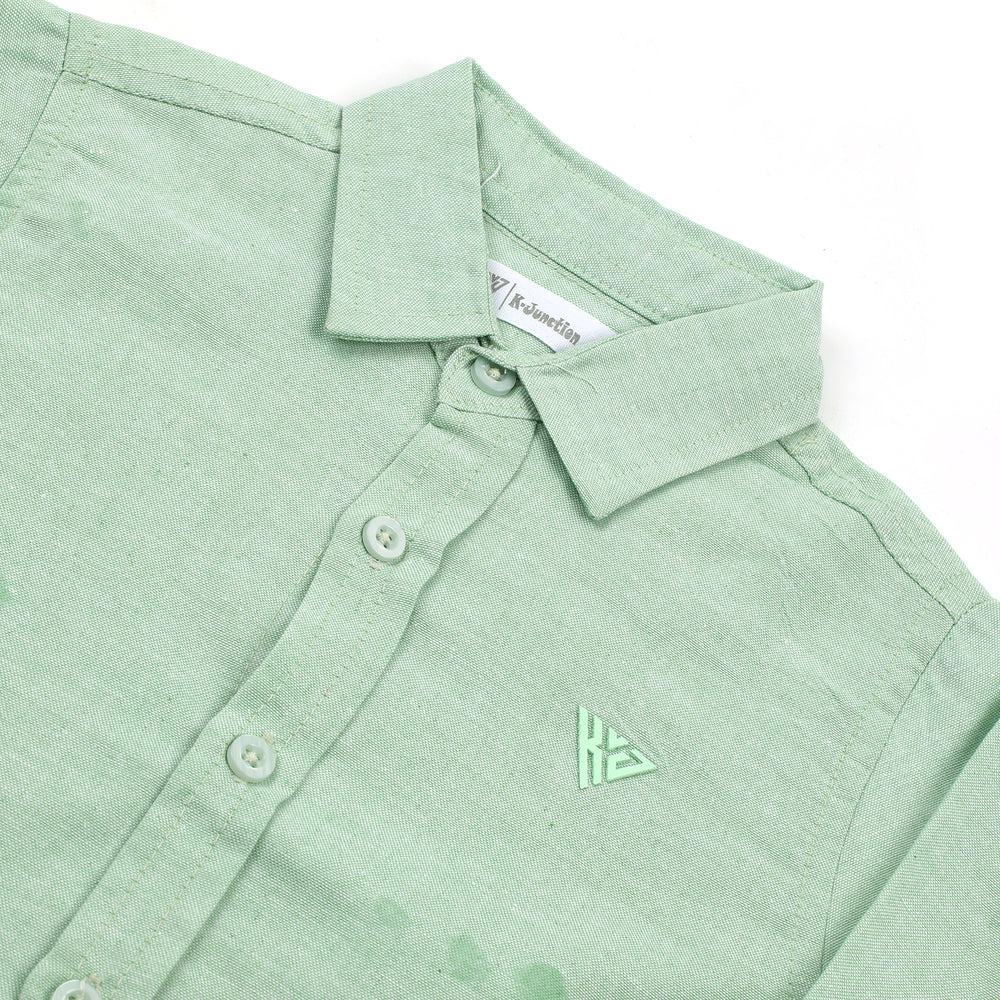 Boys Chambray Casual Full Sleeves Shirt - Ice Green, Boys Shirts, Chase Value, Chase Value