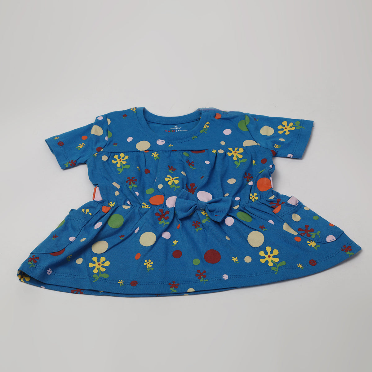 Eminent Newborn Girls Half Sleeves T-Shirt - Olympian Blue, Newborn Girls T-Shirts, Eminent, Chase Value