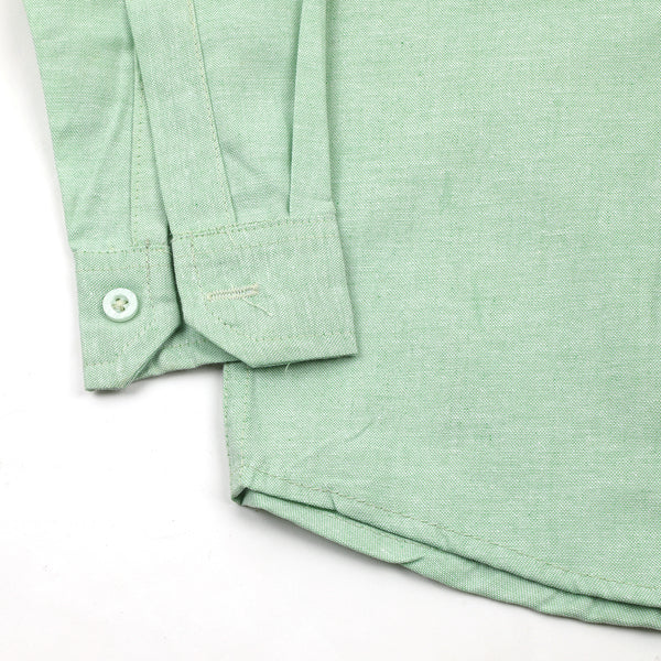 Boys Chambray Casual Full Sleeves Shirt - Ice Green