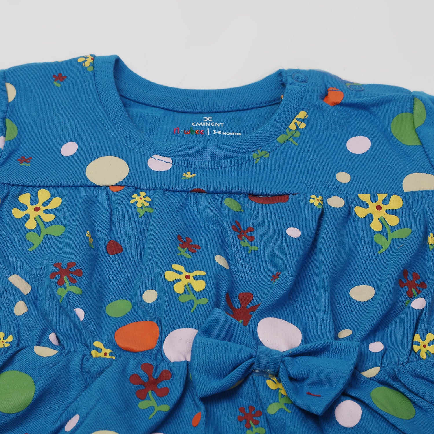 Eminent Newborn Girls Half Sleeves T-Shirt - Olympian Blue, Newborn Girls T-Shirts, Eminent, Chase Value