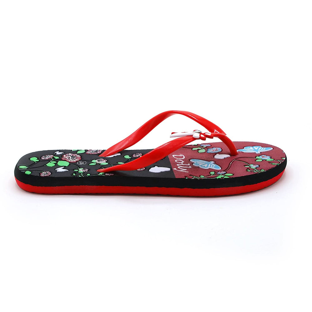 Women's Flip Flop Slipper - Red, Women Slippers, Chase Value, Chase Value