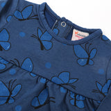 Newborn Girls Full Sleeves Frock - Navy Blue, Newborn Girls Frocks, Chase Value, Chase Value