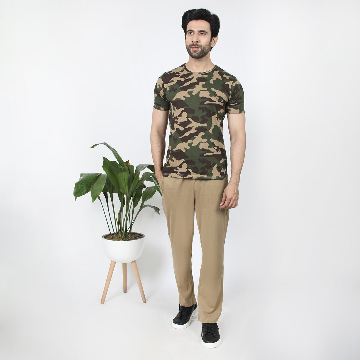 Men's Half Sleeves Night Suit - Light Brown, Men's Nightwear, Chase Value, Chase Value