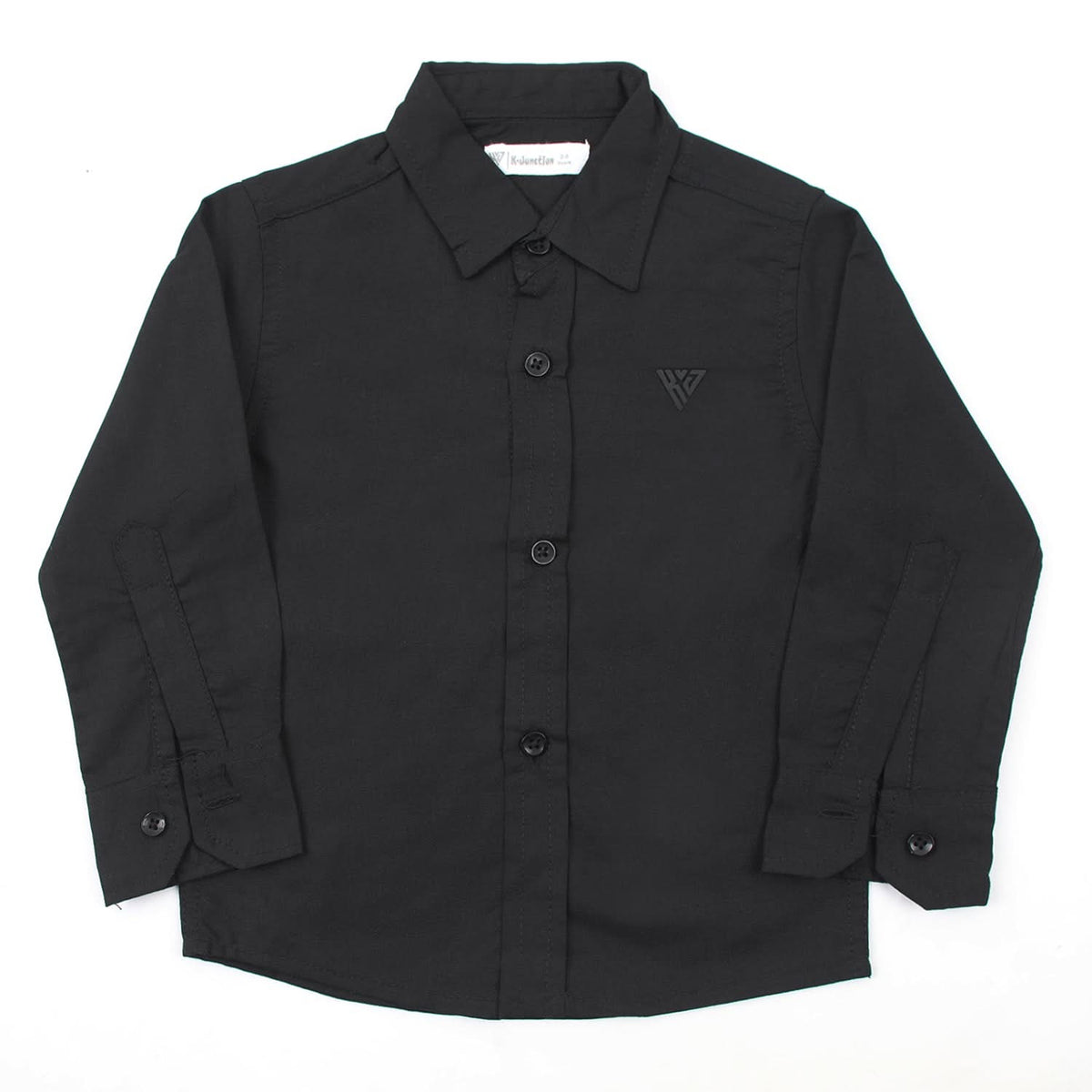 Boys Chambray Casual Full Sleeves Shirt - Black, Boys Shirts, Chase Value, Chase Value
