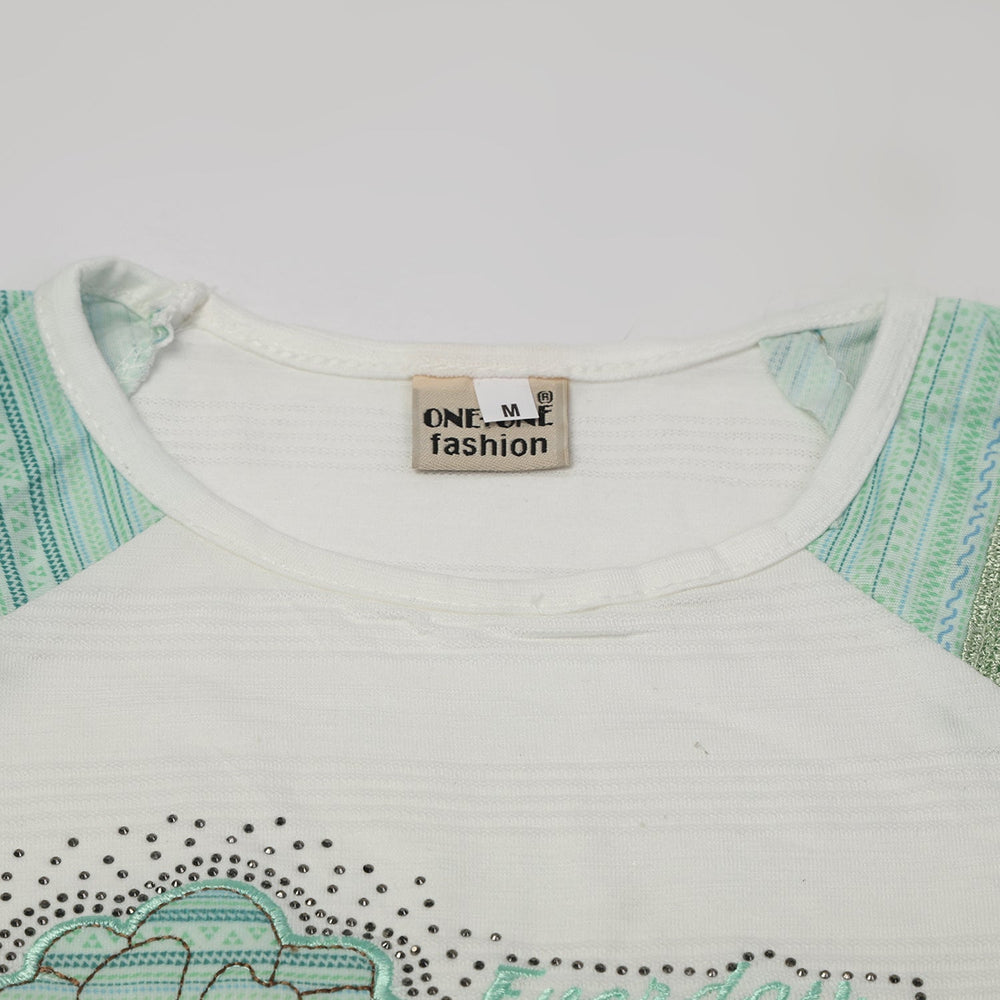 Girls Tight Half Sleeves Suit - Sea Green, Girls Suits, Chase Value, Chase Value