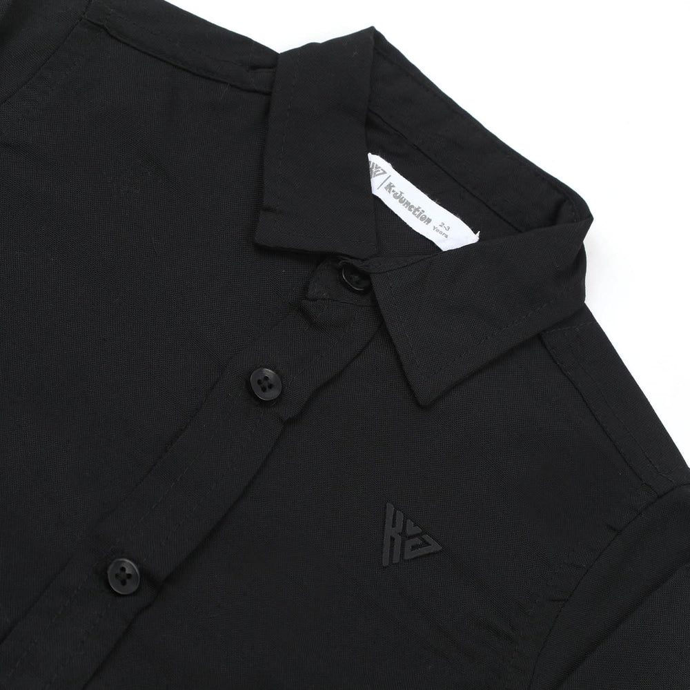 Boys Chambray Casual Full Sleeves Shirt - Black, Boys Shirts, Chase Value, Chase Value