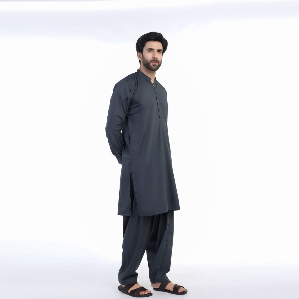 Eminent Men's Trim Fit Shalwar Suit - Dark  Grey, Men's Shalwar Kameez, Eminent, Chase Value