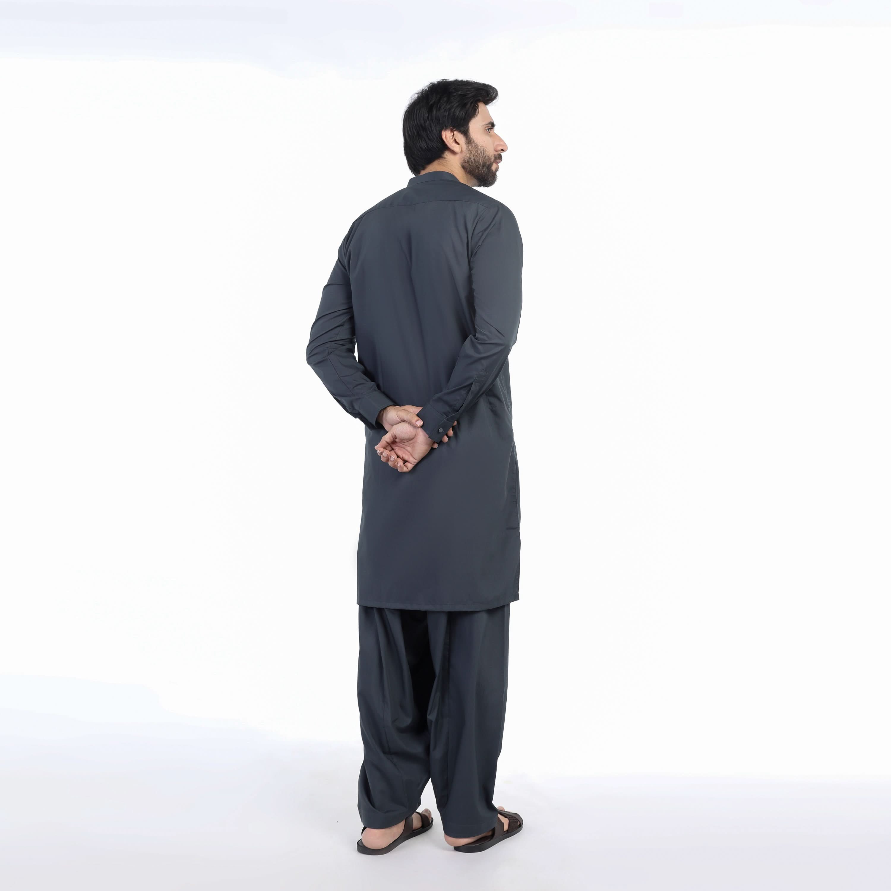 Eminent Men's Trim Fit Shalwar Suit - Dark  Grey, Men's Shalwar Kameez, Eminent, Chase Value