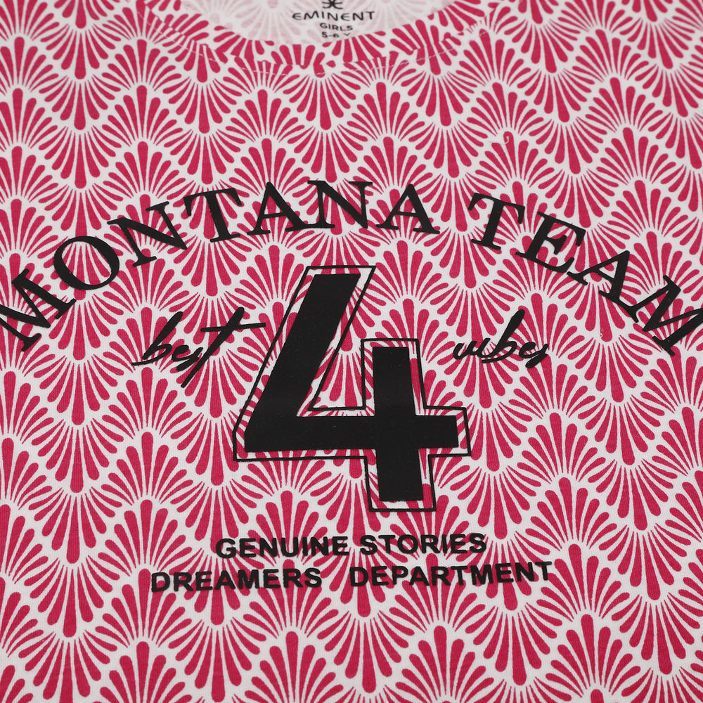 Eminent Girl's Half Sleeves T-Shirt - Red, Girls T-Shirts, Eminent, Chase Value