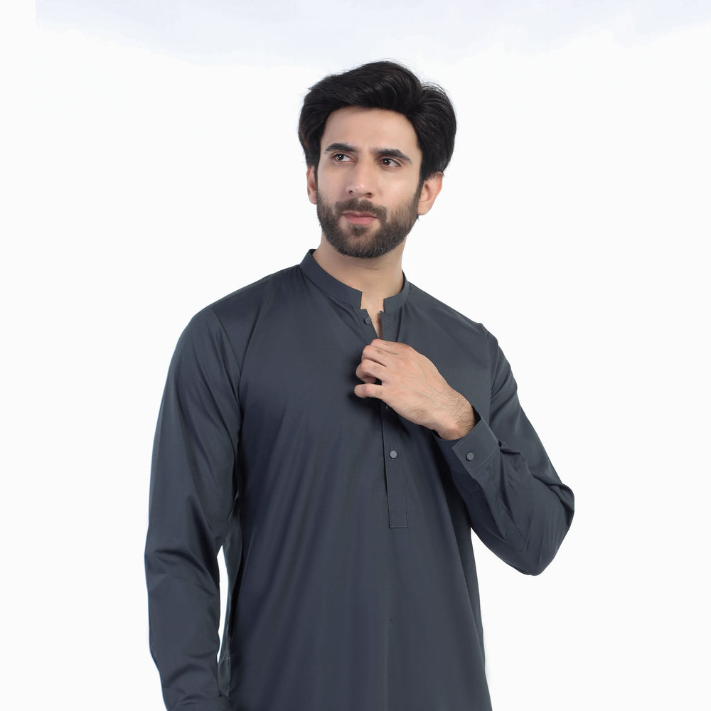 Eminent Men's Trim Fit Shalwar Suit - Dark  Grey, Men's Shalwar Kameez, Eminent, Chase Value