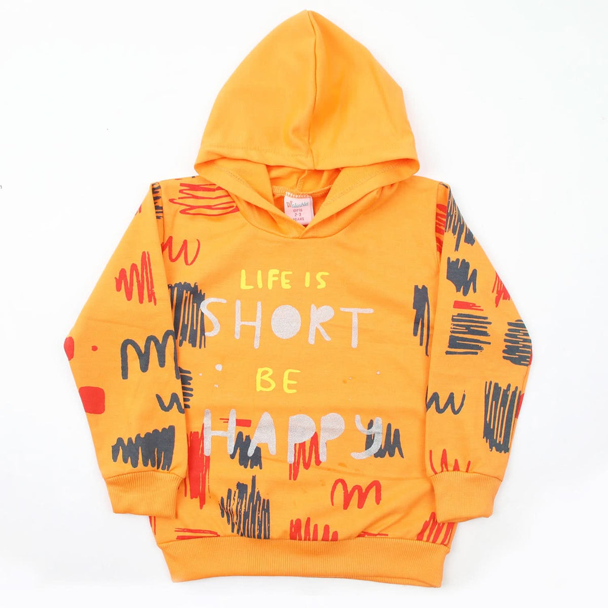 Girls Hoodie T-Shirt - Orange, Girls Hoodies & Sweat Shirts, Chase Value, Chase Value