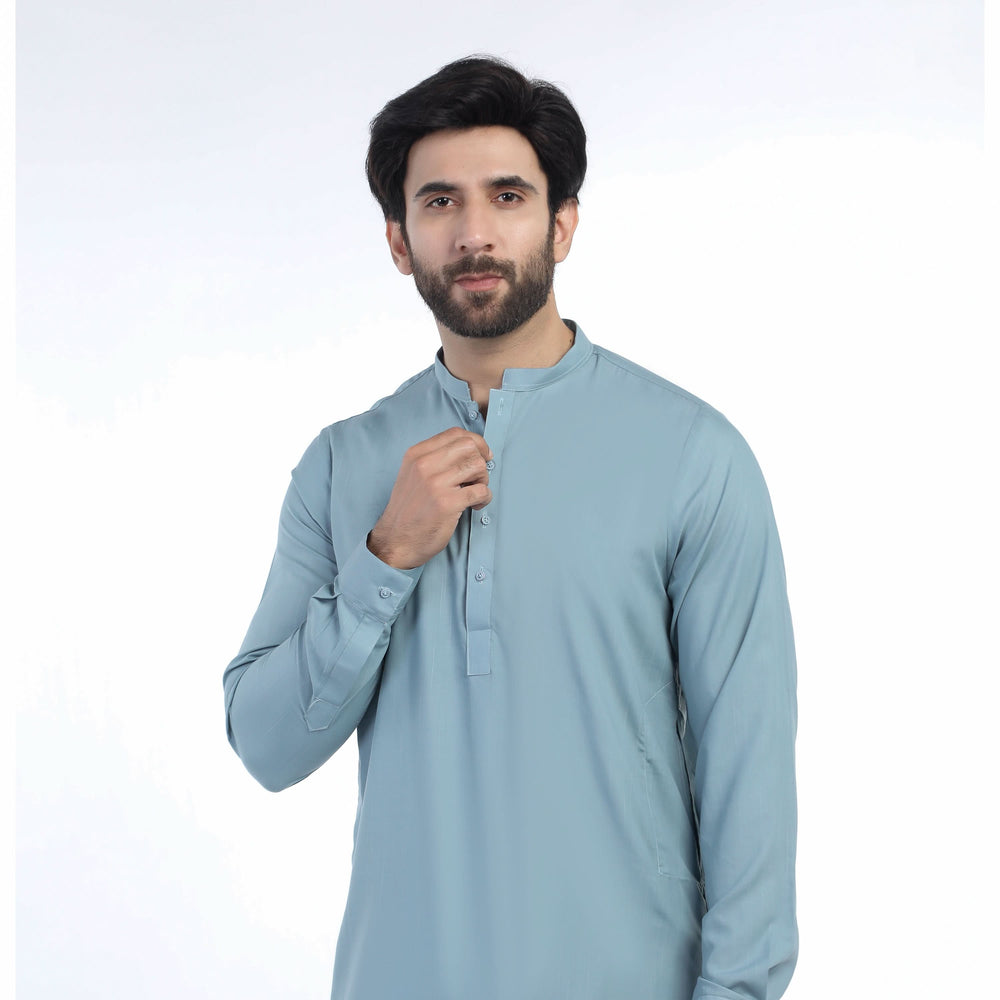 Valuable Men's Slim Fit Shalwar Suit - Slate Grey, Men's Shalwar Kameez, Chase Value, Chase Value