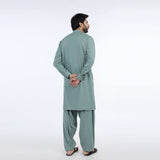 Eminent Men's Trim Fit Plain Shalwar Suits - Sage Green, Men's Shalwar Kameez, Eminent, Chase Value