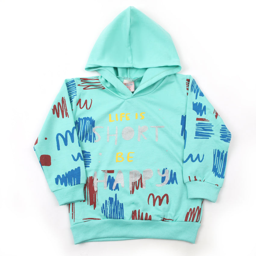 Girls Hoodie T-Shirt - Sea Green