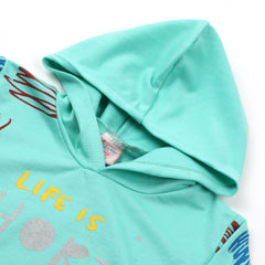 Girls Hoodie T-Shirt - Sea Green