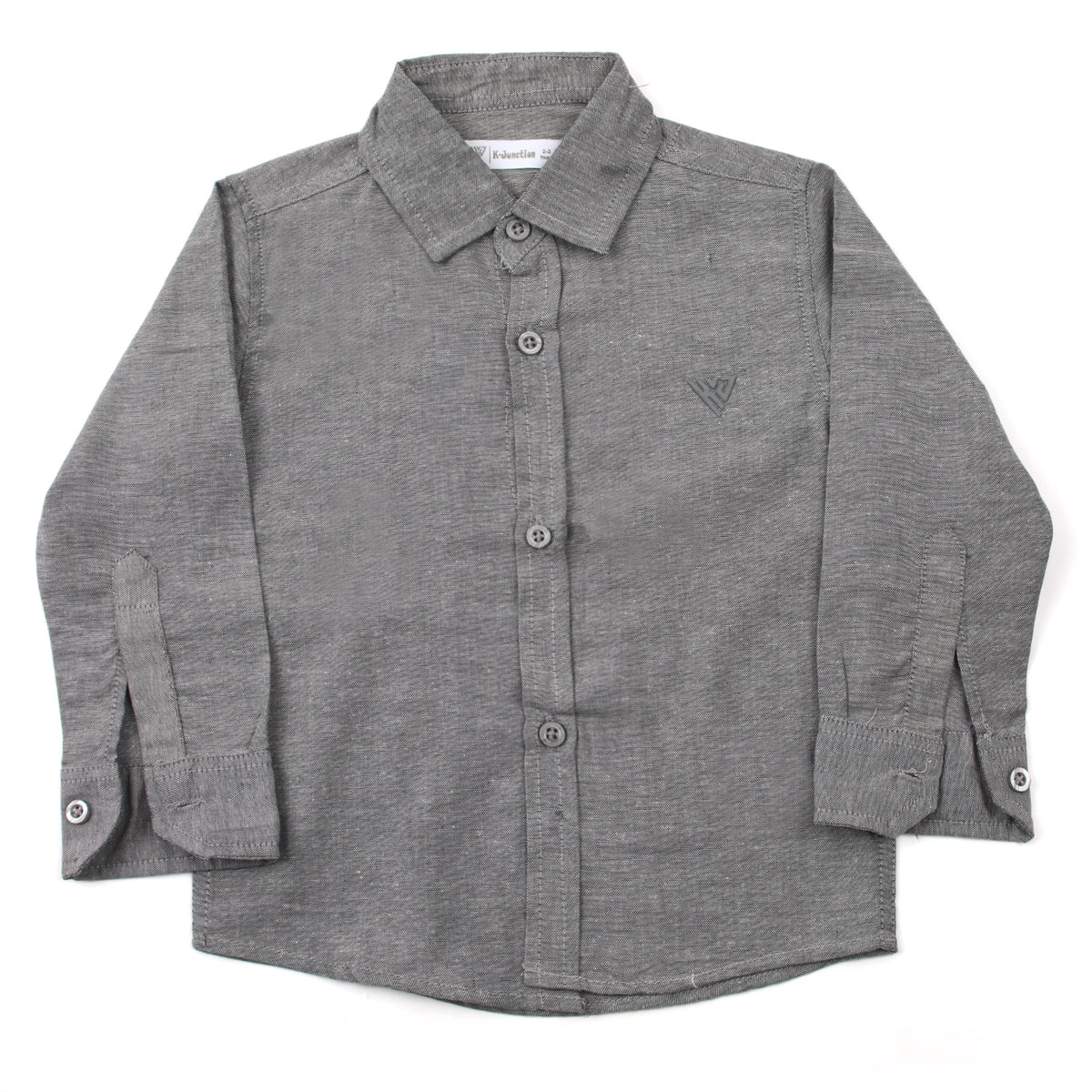 Boys Chambray Casual Full Sleeves Shirt - Dark Grey, Boys Shirts, Chase Value, Chase Value