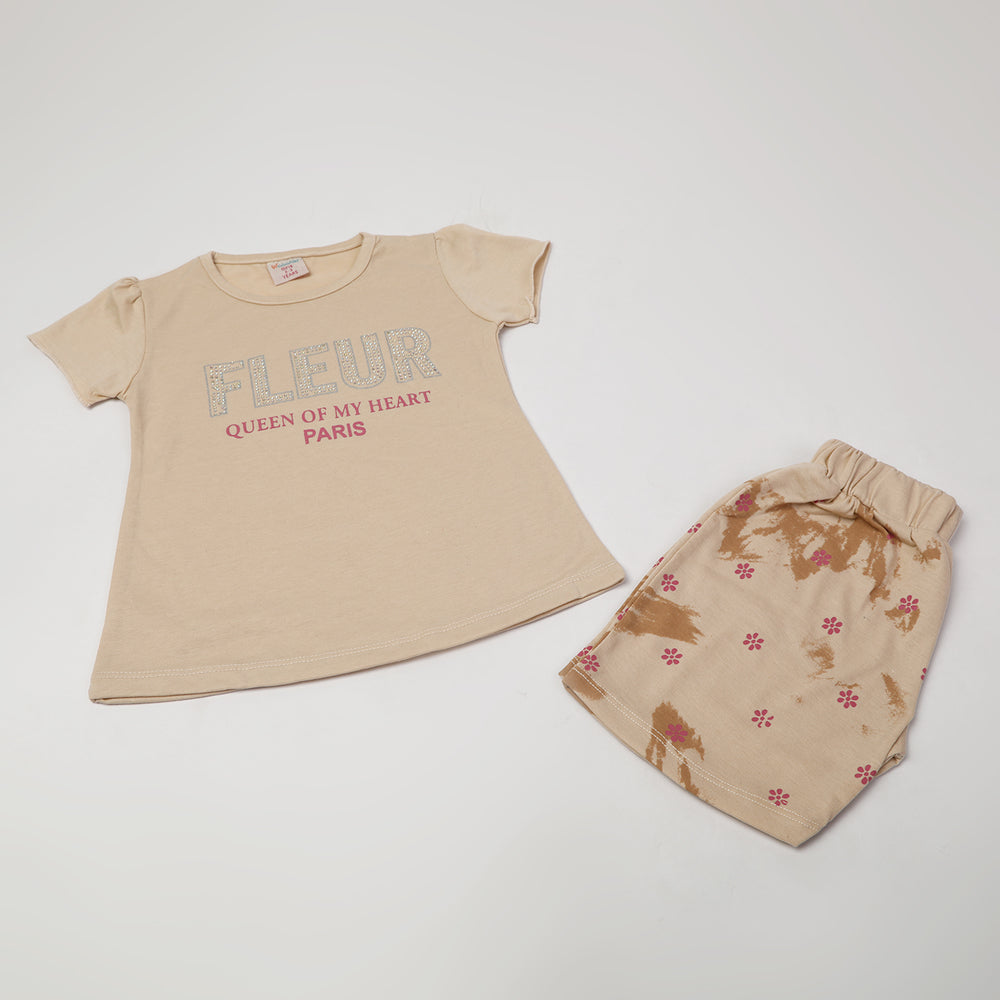 Girls Half Sleeves Short Suit - Skin, Girls Suits, Chase Value, Chase Value