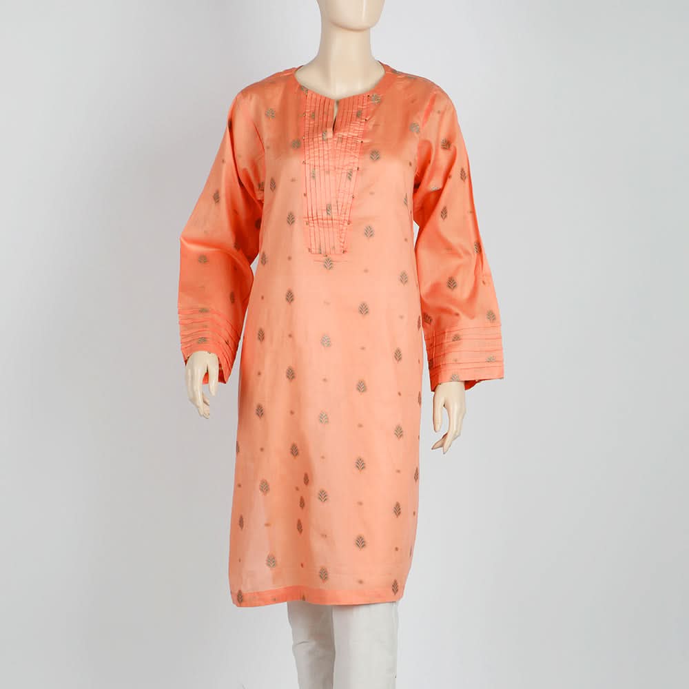 Women's Fancy Stitched Kurti - Tea Pink, Women Ready Kurtis, Chase Value, Chase Value