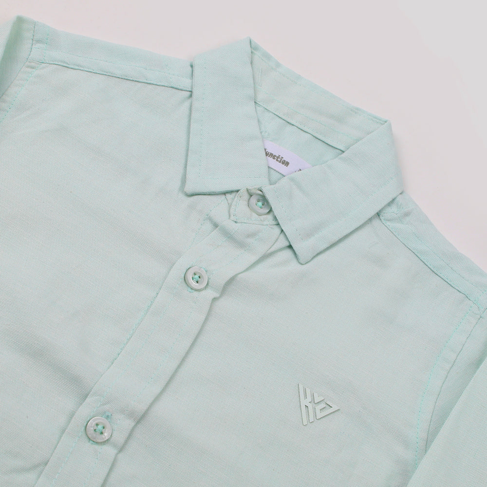 Boys Chambray Casual Full Sleeves Shirt - Green, Boys Shirts, Chase Value, Chase Value