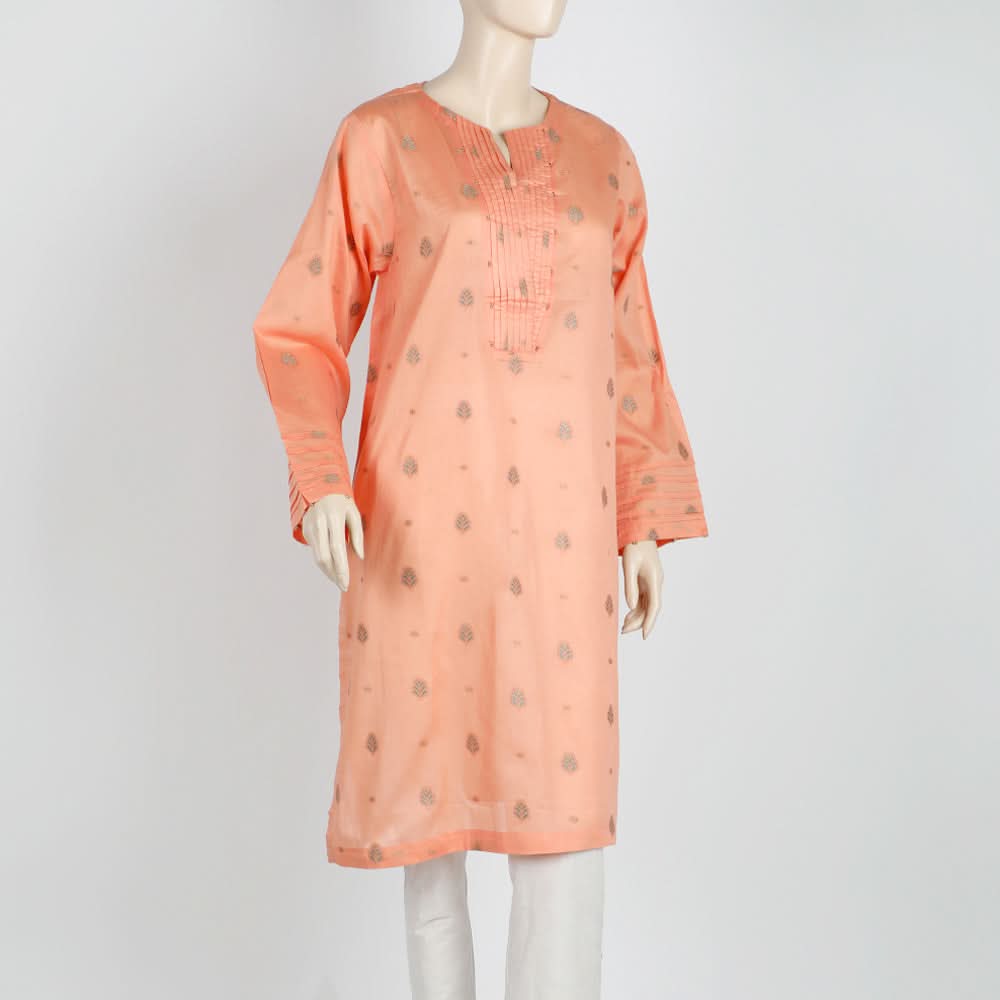 Women's Fancy Stitched Kurti - Tea Pink, Women Ready Kurtis, Chase Value, Chase Value