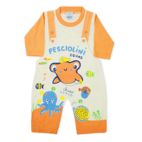 Newborn Boys Full Sleeves Romper - Peach