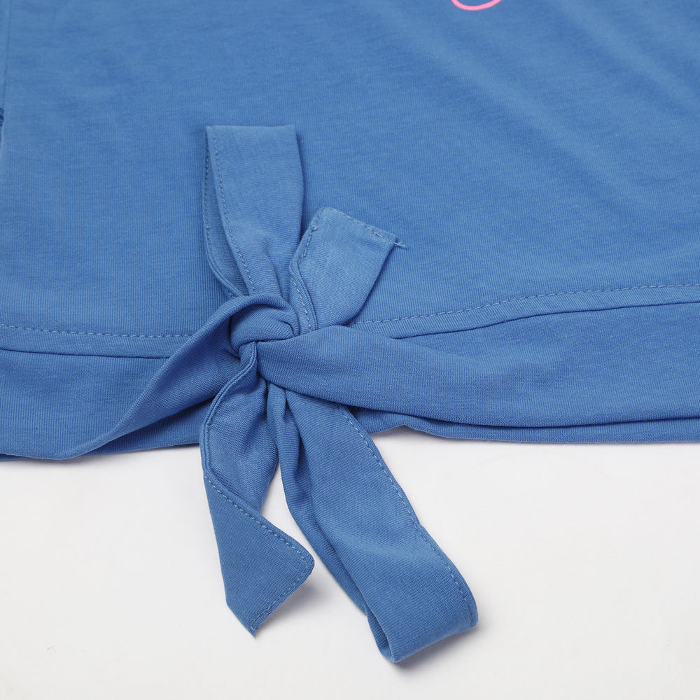 Girls Half Sleeves Skirt Suit - Blue, Girls Suits, Chase Value, Chase Value