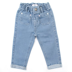 Eminent Newborn Girls Denim Pant - Light Blue